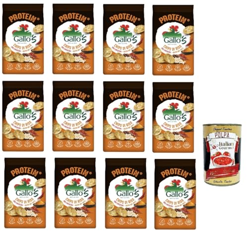 Riso Gallo Chips Hot Spicy, con Riso Rosso,Snack mit Vollkorn Rotem Reis und spicy Geschmack, 12x 40g-Beutel + Italian Gourmet Polpa di Pomodoro 400g Riso Gallo Chips Hot Spicy, con Riso Rosso,Snack mit Vollkorn Rotem Reis und spicy Geschmack, 12x 40g-Beutel + Italian Gourmet Polpa di Pomodoro 400g von Italian Gourmet E.R.