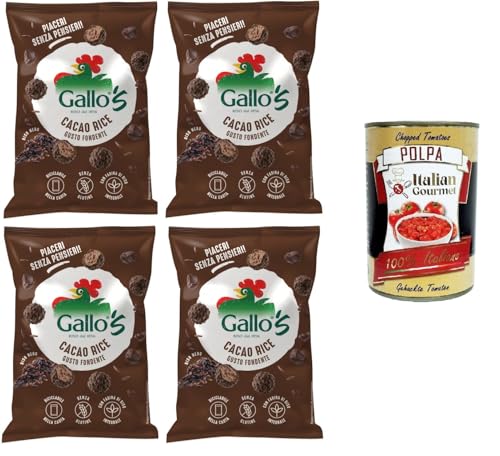 Riso Gallo Riso Cacao Rices Gallos con riso neroal gusto Fondente,Gallo Rice Kakaoreis Gallos Reis mit dunklem schwarzem Reis 4x30gr + Italian Gourmet Polpa di Pomodoro 400g Dose Riso Gallo Riso Cacao Rices Gallos con riso neroal gusto Fondente,Gallo Rice Kakaoreis Gallos Reis mit dunklem schwarzem Reis 4x30gr + Italian Gourmet Polpa di Pomodoro 400g Dose von Italian Gourmet E.R.