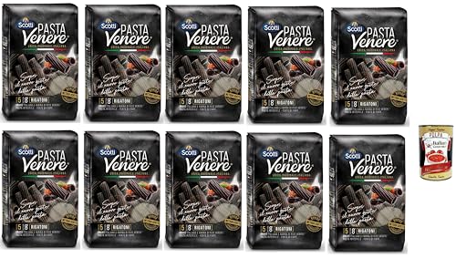 Riso Scotti, Pasta Venere Rigatoni Integrale di Riso Venere, Reispaste, Vollkorn, Faserquelle, Phosphor und Proteine, ideal für eine ausgewogene Ernährung, 10x 400 g + Italian Gourmet polpa 400g Riso Scotti, Pasta Venere Rigatoni Integrale di Riso Venere, Reispaste, Vollkorn, Faserquelle, Phosphor und Proteine, ideal für eine ausgewogene Ernährung, 10x 400 g + Italian Gourmet polpa 400g von Italian Gourmet E.R.