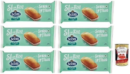 Riso Scotti, Si con Riso - Plumcake con Riso, Plumcake mit Reis, Kuchen Laktose -freie Süße Snacks, Palmöl ohne, 6x 190g + Italian Gourmet polpa 400g Riso Scotti, Si con Riso - Plumcake con Riso, Plumcake mit Reis, Kuchen Laktose -freie Süße Snacks, Palmöl ohne, 6x 190g + Italian Gourmet polpa 400g von Italian Gourmet E.R.