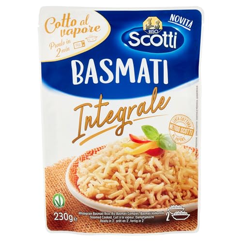 Riso Scotti Basmati Integrale Gedämpfter Fertigreis Vollkorn-Basmati Reis in 2 Minuten Fertig 230g Beutel Riso Scotti Basmati Integrale Gedämpfter Fertigreis Vollkorn-Basmati Reis in 2 Minuten Fertig 230g Beutel von Italian Gourmet E.R.
