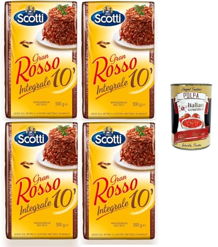 Riso Scotti - Gran Rosso Integrale 10' Rotbrauner Reis -4x 500 gr + Italian Gourmet polpa 400g Riso Scotti - Gran Rosso Integrale 10' Rotbrauner Reis -4x 500 gr + Italian Gourmet polpa 400g von Italian Gourmet E.R.