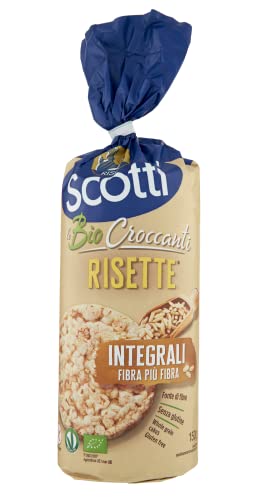 Riso Scotti Le Bio Croccanti Risette Integrali Knusprige, glutenfreie Bio-Reiskuchen 150g Vollkorn Reiswaffeln Vollkornreiskuchen von Italian Gourmet E.R.
