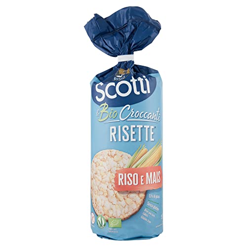 Riso Scotti Le Bio Croccanti Risette Riso e Mais Knusprige, glutenfreie Bio-Reiskuchen 150g Reis und Mais Reiswaffeln von Italian Gourmet E.R.