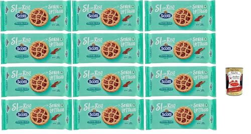 Riso Scotti Si con Riso, Crostatina Cacao, Kuchen Kekse mit laktosefreier Schokoladencreme, ideal zum Frühstück, ohne Palmöl, ohne Milchproteine, 12x 144 gr + Italian Gourmet polpa 400g Riso Scotti Si con Riso, Crostatina Cacao, Kuchen Kekse mit laktosefreier Schokoladencreme, ideal zum Frühstück, ohne Palmöl, ohne Milchproteine, 12x 144 gr + Italian Gourmet polpa 400g von Italian Gourmet E.R.