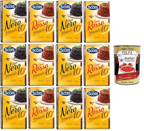 Riso Scotti - TestpaketGran Rosso Integrale 10' Gran Nero Integrale 10' Rotbrauner Reis,Schwarzbrauner Reis -12x 500 gr+ Italian Gourmet polpa 400g Riso Scotti - TestpaketGran Rosso Integrale 10' Gran Nero Integrale 10' Rotbrauner Reis,Schwarzbrauner Reis -12x 500 gr+ Italian Gourmet polpa 400g von Italian Gourmet E.R.