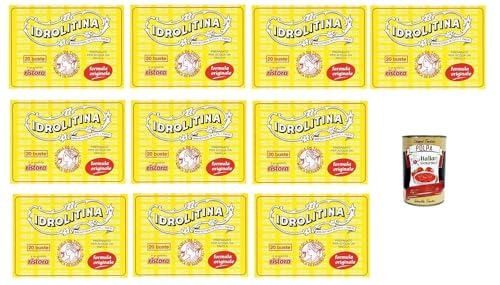 Ristora Idrolitina Preparato per Acqua da Tavola, Zubereitung für Tafelwasser, 10x 200g (20 Beutel) + Italian Gourmet polpa 400g von Italian Gourmet E.R.