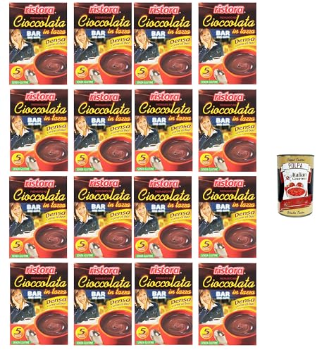 Ristora Prepatato per cioccolata calda in tazza, Denso come al Bar Zubereitung für heiße Schokolade in der Tasse, dicht wie an der Bar 16x125gr +Italian Gourmet polpa 400g Ristora Prepatato per cioccolata calda in tazza, Denso come al Bar Zubereitung für heiße Schokolade in der Tasse, dicht wie an der Bar 16x125gr +Italian Gourmet polpa 400g von Italian Gourmet E.R.
