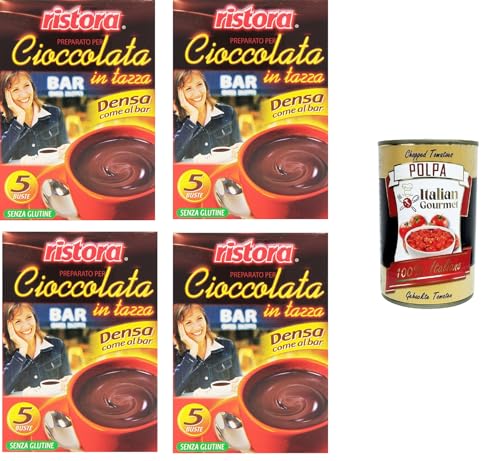 Ristora Prepatato per cioccolata calda in tazza, Denso come al Bar Zubereitung für heiße Schokolade in der Tasse, dicht wie an der Bar 4x125gr +Italian Gourmet polpa 400g Ristora Prepatato per cioccolata calda in tazza, Denso come al Bar Zubereitung für heiße Schokolade in der Tasse, dicht wie an der Bar 4x125gr +Italian Gourmet polpa 400g von Italian Gourmet E.R.