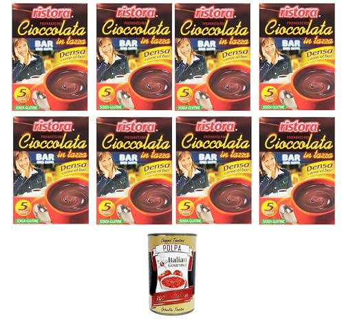 Ristora Prepatato per cioccolata calda in tazza, Denso come al Bar Zubereitung für heiße Schokolade in der Tasse, dicht wie an der Bar 8x125gr +Italian Gourmet polpa 400g Ristora Prepatato per cioccolata calda in tazza, Denso come al Bar Zubereitung für heiße Schokolade in der Tasse, dicht wie an der Bar 8x125gr +Italian Gourmet polpa 400g von Italian Gourmet E.R.