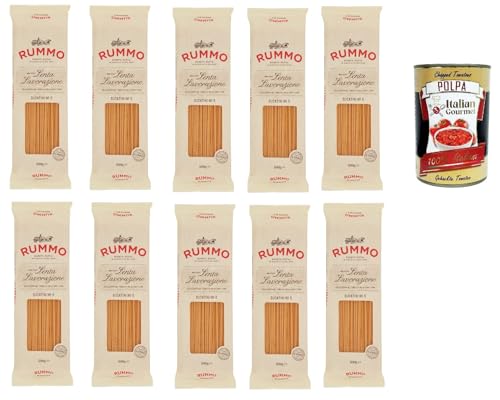Rummo Bucatini n° 6 Pasta Lenta Lavorazione Teigwaren aus Hartweizengrieß Bronze-Zeichnung 10x 500g + Italian Gourmet polpa 400g Rummo Bucatini n° 6 Pasta Lenta Lavorazione Teigwaren aus Hartweizengrieß Bronze-Zeichnung 10x 500g + Italian Gourmet polpa 400g von Italian Gourmet E.R.