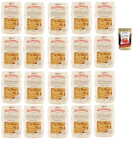 Rummo Casarecce n° 88 Pasta Lenta Lavorazione Teigwaren aus Hartweizengrieß Bronze-Zeichnung 20x 500g + Italian Gourmet polpa 400g von Italian Gourmet E.R.