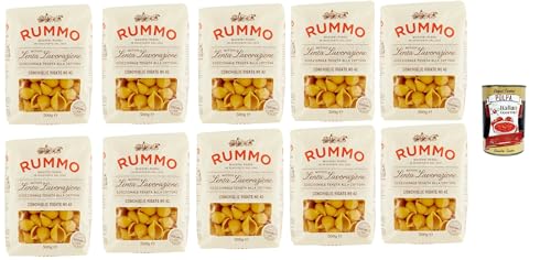 Rummo Conchiglie Rigate N° 42 Pasta Lenta Lavorazione Teigwaren aus Hartweizengrieß Bronze-Zeichnung 10x 500g + Italian Gourmet polpa 400g Rummo Conchiglie Rigate N° 42 Pasta Lenta Lavorazione Teigwaren aus Hartweizengrieß Bronze-Zeichnung 10x 500g + Italian Gourmet polpa 400g von Italian Gourmet E.R.