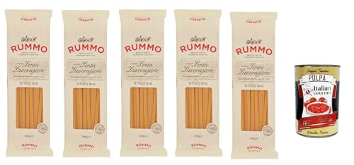 Rummo Fettucce n° 15 Pasta Lenta Lavorazione Teigwaren aus Hartweizengrieß Bronze-Zeichnung 5x 500g + Italian Gourmet polpa 400g Rummo Fettucce n° 15 Pasta Lenta Lavorazione Teigwaren aus Hartweizengrieß Bronze-Zeichnung 5x 500g + Italian Gourmet polpa 400g von Italian Gourmet E.R.