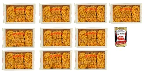 Rummo Fettuccine All'uovo Pasta mit ei, Eierpaste - 10x 250g + Italian Gourmet polpa 500g von Italian Gourmet E.R.