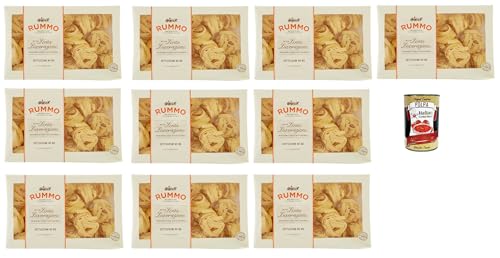 Rummo Fettuccine N° 89 Pasta Lenta Lavorazione Teigwaren aus Hartweizengrieß Bronze-Zeichnung 10x 500g + Italian Gourmet polpa 400g von Italian Gourmet E.R.