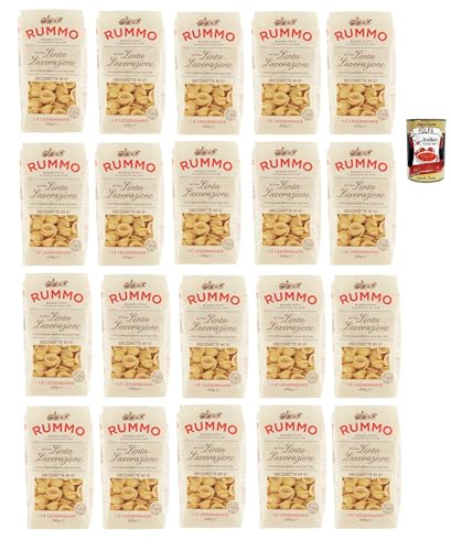 Rummo Le Leggendarie Orecchiette N° 87, Pasta Lenta Lavorazione Teigwaren aus Hartweizengrieß Bronze-Zeichnung 20x 500g + Italian Gourmet polpa 400g von Italian Gourmet E.R.