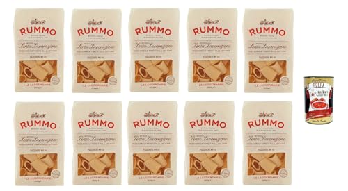 Rummo Le Leggendarie Paccheri Lisci № 111, Pasta Lenta Lavorazione Teigwaren aus Hartweizengrieß Bronze-Zeichnung 10x 500g + Italian Gourmet polpa 400g Rummo Le Leggendarie Paccheri Lisci № 111, Pasta Lenta Lavorazione Teigwaren aus Hartweizengrieß Bronze-Zeichnung 10x 500g + Italian Gourmet polpa 400g von Italian Gourmet E.R.