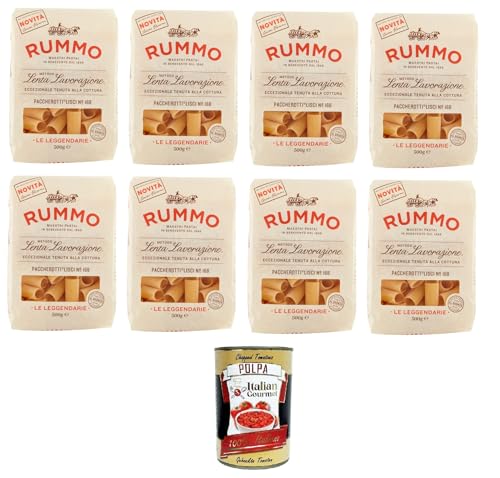 Rummo Paccherotti N°168 Le Leggendarie Pasta Lenta Lavorazione Teigwaren aus Hartweizengrieß Bronze-Zeichnung 8x 500gr + Italian Gourmet polpa 400g Rummo Paccherotti N°168 Le Leggendarie Pasta Lenta Lavorazione Teigwaren aus Hartweizengrieß Bronze-Zeichnung 8x 500gr + Italian Gourmet polpa 400g von Italian Gourmet E.R.