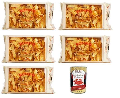 Rummo Pappardelle All'uovo Pasta mit ei, Eierpaste - 5x 250g + Italian Gourmet polpa 500g von Italian Gourmet E.R.