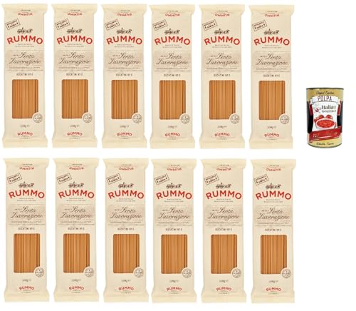 Rummo Pasta Bucatini N° 6, Pasta Lenta Lavorazione Teigwaren, Hartweizengrieß Pasta Italienische Nudeln, 12x 500g + Italian Gourmet polpa 400g Rummo Pasta Bucatini N° 6, Pasta Lenta Lavorazione Teigwaren, Hartweizengrieß Pasta Italienische Nudeln, 12x 500g + Italian Gourmet polpa 400g von Italian Gourmet E.R.
