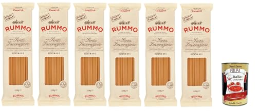 Rummo Pasta Bucatini N° 6, Pasta Lenta Lavorazione Teigwaren, Hartweizengrieß Pasta Italienische Nudeln, 6x 500g + Italian Gourmet polpa 400g Rummo Pasta Bucatini N° 6, Pasta Lenta Lavorazione Teigwaren, Hartweizengrieß Pasta Italienische Nudeln, 6x 500g + Italian Gourmet polpa 400g von Italian Gourmet E.R.