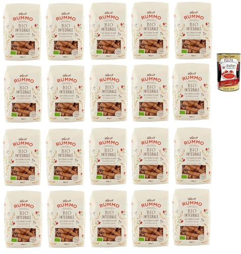 Rummo Pasta Integrale Elicoidali N° 49, Vollkornnudeln Nudeln Vollkorn Italienische Pasta 20x 500g + Italian Gourmet polpa 400g von Italian Gourmet E.R.