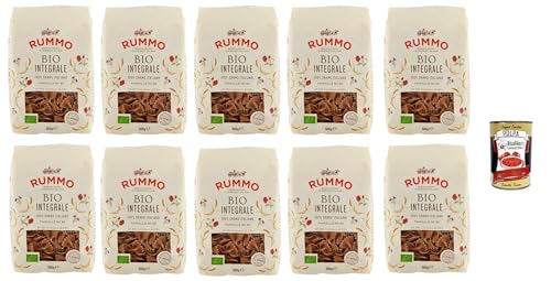 Rummo Pasta Integrale Farfalle N° 85, Vollkornnudeln Nudeln Vollkorn Italienische Pasta 10x 500g + Italian Gourmet polpa 400g von Italian Gourmet E.R.