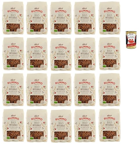 Rummo Pasta Integrale Farfalle N° 85, Vollkornnudeln Nudeln Vollkorn Italienische Pasta 20x 500g + Italian Gourmet polpa 400g von Italian Gourmet E.R.