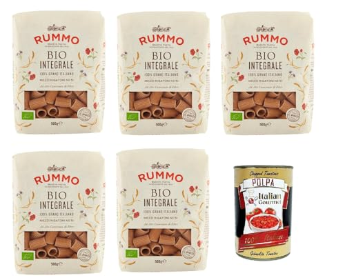 Rummo Pasta Integrale Mezzi Rigatoni N° 51, Vollkornnudeln Nudeln Vollkorn Italienische Pasta 5x 500g + Italian Gourmet polpa 400g Rummo Pasta Integrale Mezzi Rigatoni N° 51, Vollkornnudeln Nudeln Vollkorn Italienische Pasta 5x 500g + Italian Gourmet polpa 400g von Italian Gourmet E.R.