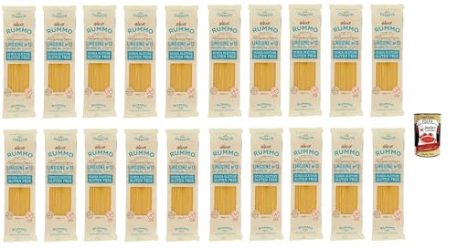 Rummo Pasta Linguine N° 13 senza Glutine, gluten free, 100% italienische Pasta nudeln glutenfrei 20x 400g + Italian Gourmet polpa 400g von Italian Gourmet E.R.