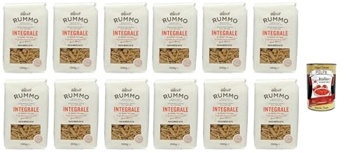 Rummo Pasta Mista Integrale N°74, Vollkornnudeln Nudeln Vollkorn Italienische Pasta 12x 500g + Italian Gourmet polpa 400g von Italian Gourmet E.R.