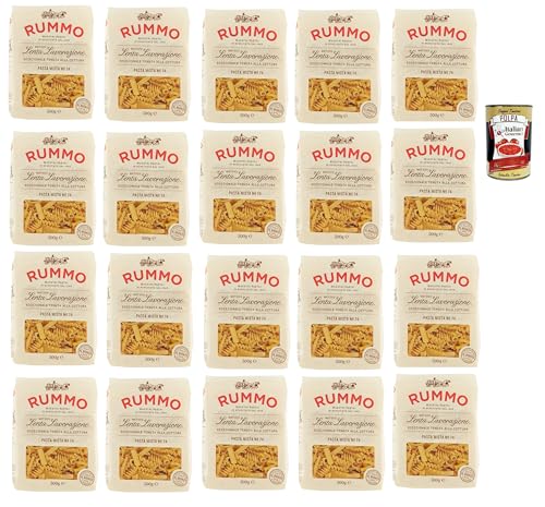 Rummo Pasta Mista n° 74 Pasta Lenta Lavorazione Teigwaren aus Hartweizengrieß Bronze-Zeichnung 20x 500g + Italian Gourmet polpa 400g von Italian Gourmet E.R.