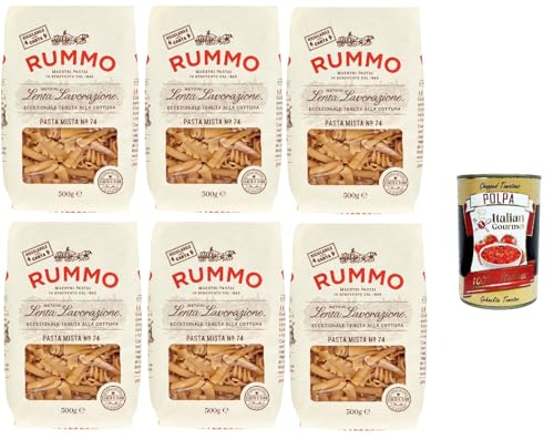 Rummo Pasta Mista n° 74 Pasta Lenta Lavorazione Teigwaren aus Hartweizengrieß Bronze-Zeichnung 6x 500g + Italian Gourmet polpa 400g Rummo Pasta Mista n° 74 Pasta Lenta Lavorazione Teigwaren aus Hartweizengrieß Bronze-Zeichnung 6x 500g + Italian Gourmet polpa 400g von Italian Gourmet E.R.