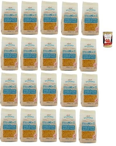 Rummo Pasta Nudeln Glutenfreie Stelline N° 22, Bronze Gezeichnete gluteinfrei, perfekt für Menschen mit Zöliakie oder Glutenunverträglichkeit, 20x 400 g + Italian Gourmet polpa 400g Rummo Pasta Nudeln Glutenfreie Stelline N° 22, Bronze Gezeichnete gluteinfrei, perfekt für Menschen mit Zöliakie oder Glutenunverträglichkeit, 20x 400 g + Italian Gourmet polpa 400g von Italian Gourmet E.R.