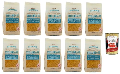 Rummo Pasta Stelline N° 22 senza Glutine, gluten free, 100% italienische Pasta nudeln glutenfrei 10x 400g + Italian Gourmet polpa 400g Rummo Pasta Stelline N° 22 senza Glutine, gluten free, 100% italienische Pasta nudeln glutenfrei 10x 400g + Italian Gourmet polpa 400g von Italian Gourmet E.R.