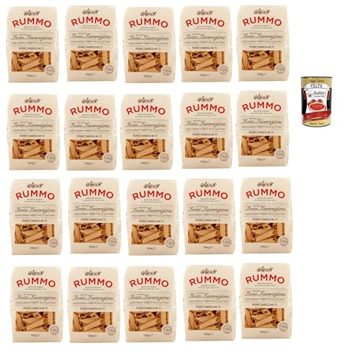 Rummo Penne Candela n° 77 Pasta Lenta Lavorazione Teigwaren aus Hartweizengrieß Bronze-Zeichnung 20x 500g + Italian Gourmet polpa 400g Rummo Penne Candela n° 77 Pasta Lenta Lavorazione Teigwaren aus Hartweizengrieß Bronze-Zeichnung 20x 500g + Italian Gourmet polpa 400g von Italian Gourmet E.R.