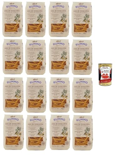 Rummo Penne Rigate N°66 Glutenfreie Pasta mit toskanischen Kichererbsen und braunem Reis 16 x 300gr + Italian Gourmet polpa 400g Rummo Penne Rigate N°66 Glutenfreie Pasta mit toskanischen Kichererbsen und braunem Reis 16 x 300gr + Italian Gourmet polpa 400g von Italian Gourmet E.R.