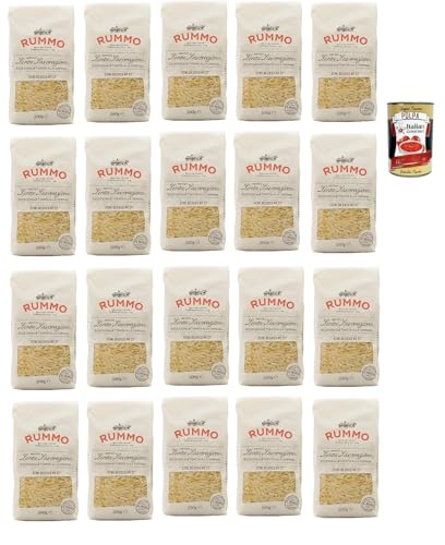 Rummo Semi di Orzo n° 27 Pasta Lenta Lavorazione Teigwaren aus Hartweizengrieß Bronze-Zeichnung 20x 500g + Italian Gourmet polpa 400g von Italian Gourmet E.R.