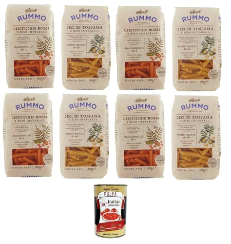 Rummo Testpaket Glutenfreie Maccheroncelli N°7- Penne Rigate N°66 8x 300gr + Italian Gourmet polpa 400g Rummo Testpaket Glutenfreie Maccheroncelli N°7- Penne Rigate N°66 8x 300gr + Italian Gourmet polpa 400g von Italian Gourmet E.R.