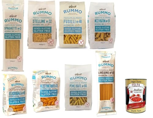 Rummo Testpaket Pasta senza Glutine, gluten free, 100% italienische Pasta nudeln glutenfrei 8x 400g + Italian Gourmet polpa 400g Rummo Testpaket Pasta senza Glutine, gluten free, 100% italienische Pasta nudeln glutenfrei 8x 400g + Italian Gourmet polpa 400g von Italian Gourmet E.R.