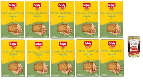 SCHÄR Senza Glutine Capelli d'angelo, Glutenfrei Pasta mit 20% Hirse, gluten free pasta, 10x 250g + Italian Gourmet polpa 400g SCHÄR Senza Glutine Capelli d'angelo, Glutenfrei Pasta mit 20% Hirse, gluten free pasta, 10x 250g + Italian Gourmet polpa 400g von Italian Gourmet E.R.