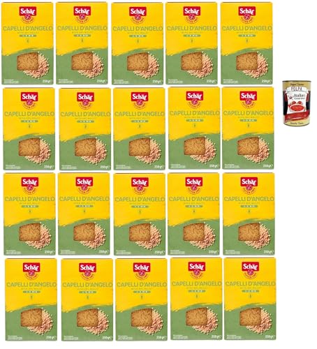 SCHÄR Senza Glutine Capelli d'angelo, Glutenfrei Pasta mit 20% Hirse, gluten free pasta, 20x 250g + Italian Gourmet polpa 400g SCHÄR Senza Glutine Capelli d'angelo, Glutenfrei Pasta mit 20% Hirse, gluten free pasta, 20x 250g + Italian Gourmet polpa 400g von Italian Gourmet E.R.