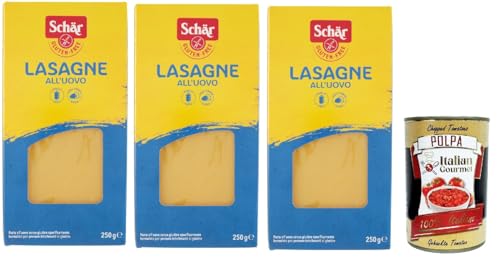 SCHÄR Senza Glutine Lasagna, Glutenfrei Pasta nudeln, gluten free pasta, 3x 250g + Italian Gourmet polpa 400g SCHÄR Senza Glutine Lasagna, Glutenfrei Pasta nudeln, gluten free pasta, 3x 250g + Italian Gourmet polpa 400g von Italian Gourmet E.R.