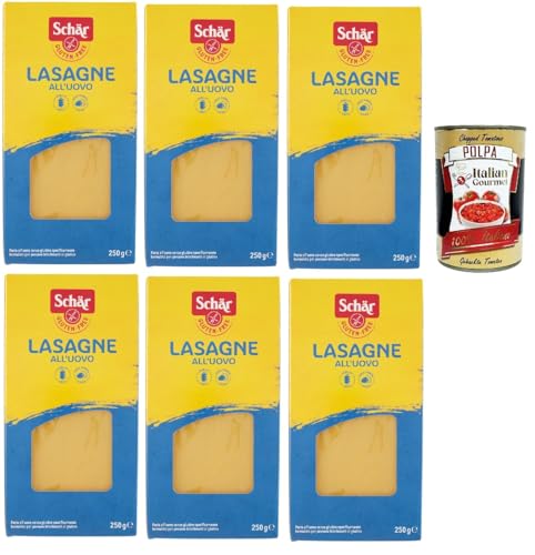 SCHÄR Senza Glutine Lasagna, Glutenfrei Pasta nudeln, gluten free pasta, 6x 250g + Italian Gourmet polpa 400g SCHÄR Senza Glutine Lasagna, Glutenfrei Pasta nudeln, gluten free pasta, 6x 250g + Italian Gourmet polpa 400g von Italian Gourmet E.R.