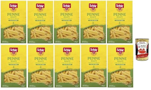 SCHÄR Senza Glutine Penne rigate, Glutenfrei Pasta mit 20% Hirse, gluten free pasta, 10x 500g + Italian Gourmet polpa 400g SCHÄR Senza Glutine Penne rigate, Glutenfrei Pasta mit 20% Hirse, gluten free pasta, 10x 500g + Italian Gourmet polpa 400g von Italian Gourmet E.R.