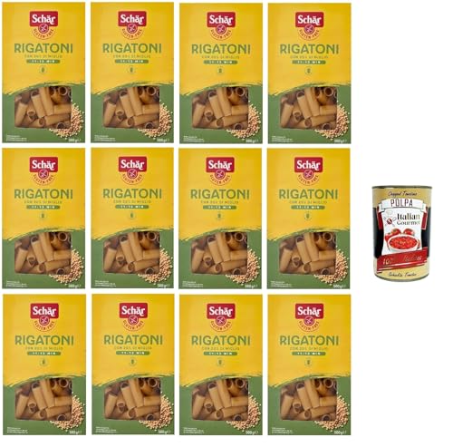 SCHÄR Senza Glutine Rigatoni Glutenfrei Pasta mit 20% Hirse, gluten free pasta, 12x 500g + Italian Gourmet polpa 400g SCHÄR Senza Glutine Rigatoni Glutenfrei Pasta mit 20% Hirse, gluten free pasta, 12x 500g + Italian Gourmet polpa 400g von Italian Gourmet E.R.