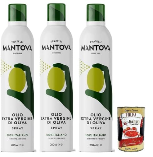 SPRAYLEGGERO, 100% Italienisches Natives Olivenöl Extra, Kaltgepresst 3x 200 ml – durch die Praktische Sprühflasche Können Sie bis zu 90% des Öls Einsparen + Italian Gourmet polpa 400g SPRAYLEGGERO, 100% Italienisches Natives Olivenöl Extra, Kaltgepresst 3x 200 ml – durch die Praktische Sprühflasche Können Sie bis zu 90% des Öls Einsparen + Italian Gourmet polpa 400g von Italian Gourmet E.R.