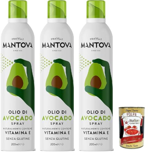 SPRAYLEGGERO Natives Olivenöl Extra Aromatisiert mit Avocado 3x 200 ml - durch die Praktische Sprühflasche Können Sie bis zu 90% des Öls Einsparen + Italian Gourmet polpa 400g SPRAYLEGGERO Natives Olivenöl Extra Aromatisiert mit Avocado 3x 200 ml - durch die Praktische Sprühflasche Können Sie bis zu 90% des Öls Einsparen + Italian Gourmet polpa 400g von Italian Gourmet E.R.