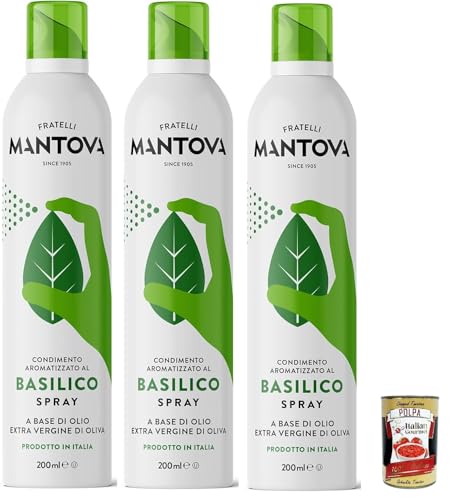 SPRAYLEGGERO Natives Olivenöl Extra Aromatisiert mit Basilikum 3x 200 ml - durch die Praktische Sprühflasche Können Sie bis zu 90% des Öls Einsparen + Italian Gourmet polpa 400g SPRAYLEGGERO Natives Olivenöl Extra Aromatisiert mit Basilikum 3x 200 ml - durch die Praktische Sprühflasche Können Sie bis zu 90% des Öls Einsparen + Italian Gourmet polpa 400g von Italian Gourmet E.R.